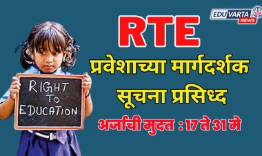 RTE : पालकांना पुन्हा नव्याने ऑनलाईन अर्ज करावे लागणार;  प्रवेशाच्या मार्गदर्शक सूचना प्रसिध्द