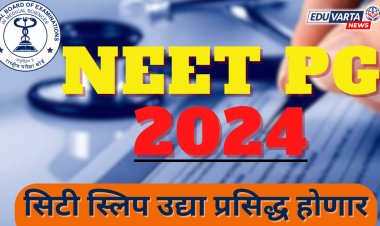 NEET PG 2024 : सिटी स्लिप  31 जुलैला प्रसिद्ध होणार