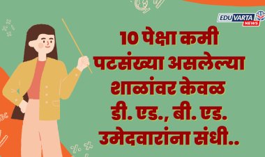 कंत्राटी शिक्षक नियुक्तीमध्ये बदल; सेवानिवृत्त शिक्षकांना वगळून बेरोजगारांना संधी.. 