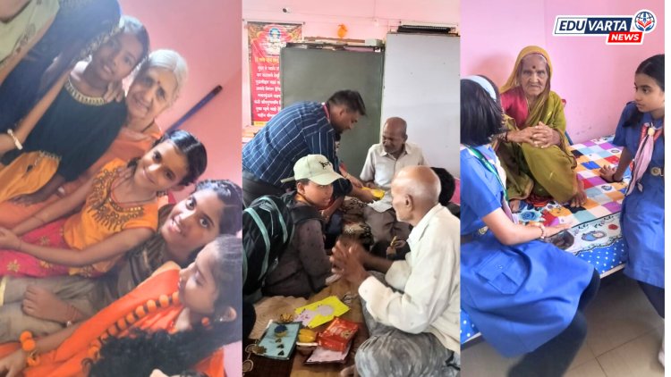 दिवाळीनिमित्त पीएम श्री केंद्रीय विद्यालयातील विद्यार्थ्यांची वृद्धाश्रमाला भेट