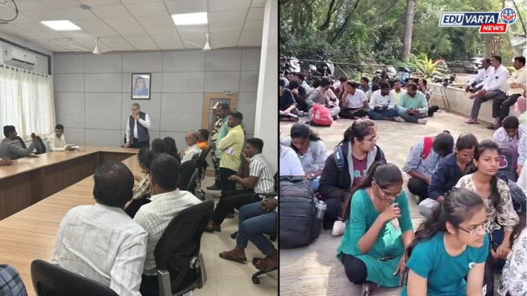 रत्नदीप कॉलेजच्या विद्यार्थ्यांचे विद्यापीठात ठिय्या आंदोलन