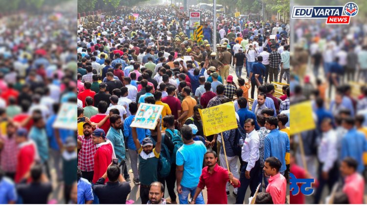 UPPSC आयोगाच्या  'त्या' निर्णयाविरोधात २५ हजार तरूण रस्त्यावर