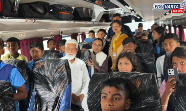 विद्यार्थ्यांना सोबत घेऊन दादा भुसेंनी स्वीकारला शिक्षण मंत्रि‍पदाचा पदभार  