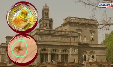 धक्कादायक : विद्यापीठाच्या कॅन्टीनमधील अन्नपदार्थात झुरळ