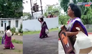 विद्यापीठ उपकुलसचिवांच्या डोक्यावर फाइलीचे गाठोडे; व्हिडीओ होतोय व्हायरल