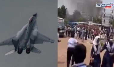 मोठी दुर्घटना, हवाई दलाचे विमान शाळेवर कोसळले, विद्यार्थी जखमी