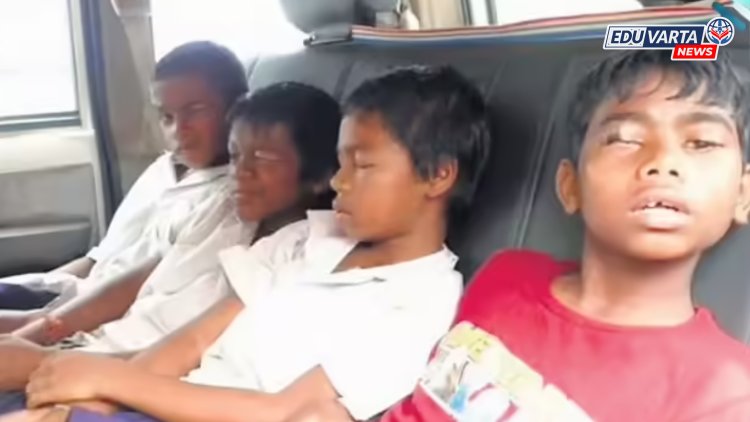 झोपलेल्या ८ विद्यार्थ्यांच्या डोळ्यात मित्रांनी टाकले फेविक्किक; डोळेच उघडेना