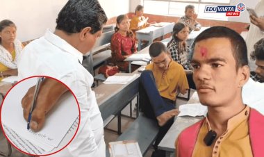दोन्ही हात नसलेला विद्यार्थी देतोय बारावीची परीक्षा, पायाच्या बोटांमध्ये पेन धरून लिहतोय पेपर 