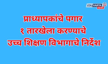 प्राध्यापकांचे पगार १ तारखेला करण्याचे उच्च शिक्षण विभागाचे निर्देश;आर्थिक सुरक्षेला बळ