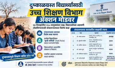 दुष्काळग्रस्त विद्यार्थ्यांसाठी उच्च शिक्षण विभाग ॲक्शन मोडवर