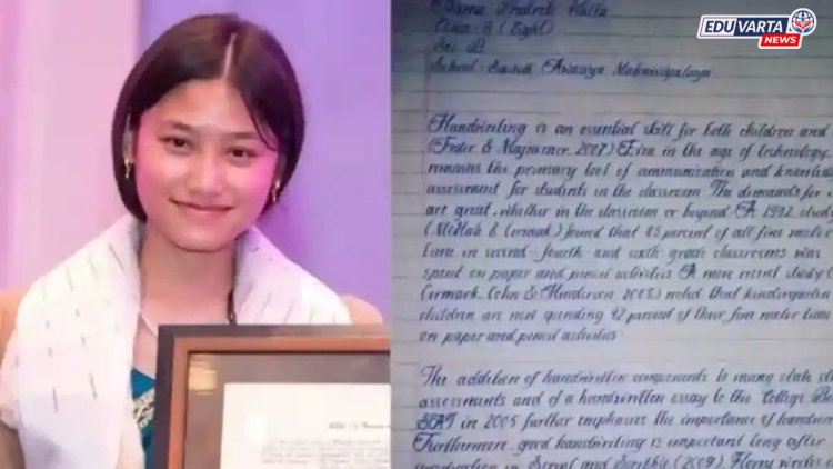 संगणकाच्या फॉन्टलाही लाजवेल असे हस्ताक्षर! प्रकृती मल्लांच्या अक्षरांनी वेधले जगाचे लक्ष