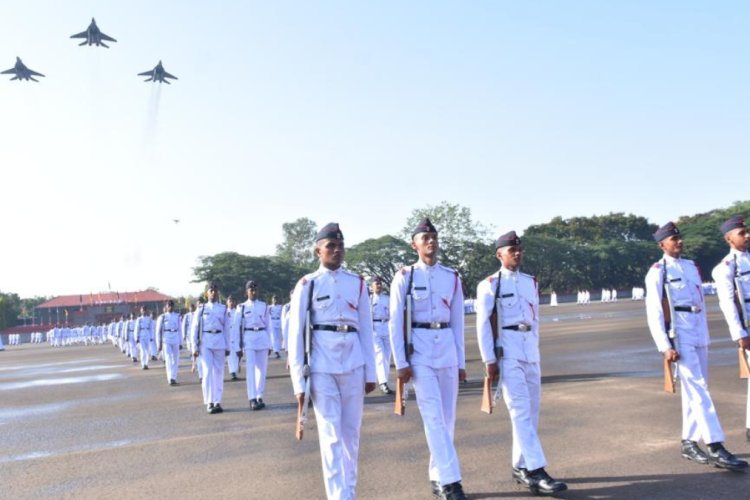 Cadets passed out in a ceremonial event