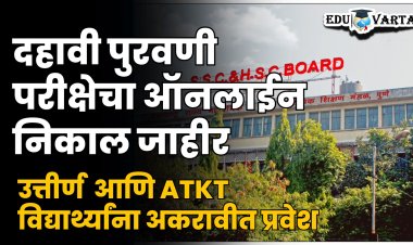 10th supplementary exam : दहावी पुरवणी परीक्षेत १३ हजार ४७८ विद्यार्थी उत्तीर्ण ; १७ हजार ३१९ विद्यार्थ्यांना एटीकेटी