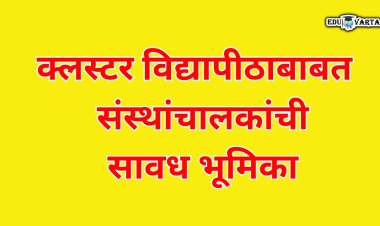 'क्लस्टर विद्यापीठ ' नको रे बाबा...संस्थाचालकांची सावध भूमिका 