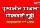 अतिवृष्टीच्या पार्श्वभूमीवर पुणे जिल्ह्यातील केवळ 'या' शाळांना ७ जुलैला सुट्टी; जिल्हाधिकारी यांचे आदेश 