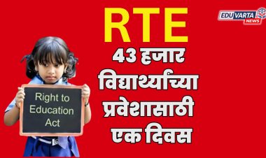 RTE admission: 43 हजार विद्यार्थ्यांना आरटीई प्रवेशासाठी एक दिवसाची मुदत