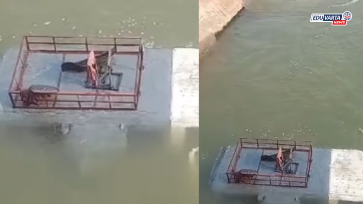 तब्बल 18 मुलांना घेऊन जाणारी स्कूल बस नदीत कोसळली