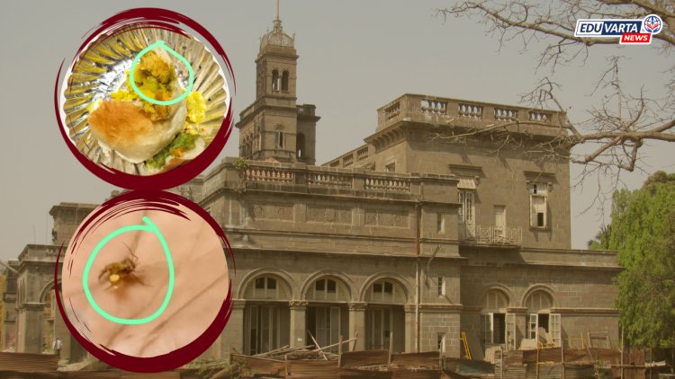 धक्कादायक : विद्यापीठाच्या कॅन्टीनमधील अन्नपदार्थात झुरळ