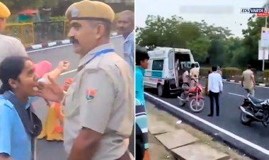 मुख्यमंत्र्यांचा ताफा जाण्याऱ्या मार्गावर अपघात; एका शाळकरी मुलांचा मृत्यू; दोन गंभीर जखमी