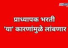प्राध्यापक भरती प्रक्रिया 'या' कारणांमुळे रेंगाळणार; पुन्हा जाहिरात द्यावी लागणार...