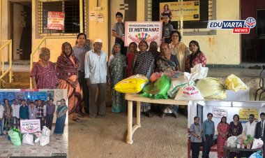 प्रियदर्शनी स्कूलचा 'एक मुट्ठी अनाज' उपक्रम कौतुकास्पद