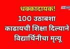 शिक्षिकेने 100 उठाबशा काढायची शिक्षा दिल्याने विद्यार्थिनीचा मृत्यू