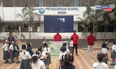 प्रियदर्शनी स्कूलमध्ये स्वच्छता अभियान आणि जनजागृती