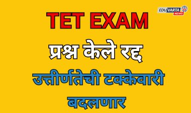 TET परीक्षेतील प्रश्न केले रद्द; उत्तीर्णतेच्या गुणांमध्ये होणार बदल