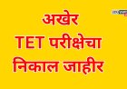 अखेर TET परीक्षेचा निकाल जाहीर; 11.28 टक्के निकाल
