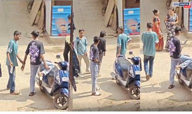 अल्पवयीन मुलांचा हातात कोयता घेऊन भरदिवसा धिंगाणा, शाळकरी मुलांना शिवीगाळ करत धमकावले