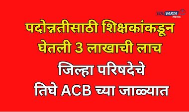 मोठी कारवाई: पदोन्नतीसाठी 3 लाखाची लाच घेणारे शिक्षण विभागाचे तिघे ACB च्या जाळ्यात
