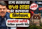 राज्य सरकारच्या ७५७ शाळा बंद करण्याच्या निर्णयाला, हायकोर्टाची स्थगिती; वैयक्तिक सुनावणीचे निर्देश