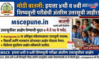 चौथी व सातवी शिष्यवृत्ती परीक्षेची अंतरिम उत्तरसूची जाहीर