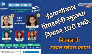 इंद्रायणीनगर प्रियदर्शनी स्कूलचा निकाल 100 टक्के; 179 विद्यार्थी डिस्टिंक्शनमध्ये, निकालाची उज्वल परंपरा कायम