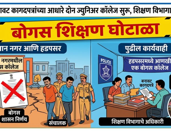 धक्कादायक: बोगस शासन निर्णयावर कॉलेज राजरोसपणे सुरू; चौकशीनंतर संस्थाचालक, मुख्याध्यापकांविरोधात गुन्हा दाखल 
