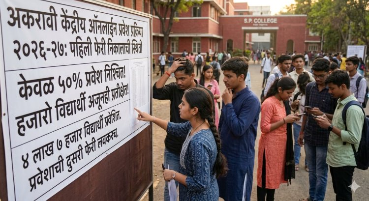 अकरावीच्या पहिल्या फेरीतून केवळ 50 टक्के विद्यार्थ्यांना प्रवेश; विद्यार्थी प्रवेशाच्या प्रतीक्षेत 