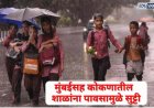 मुंबईसह कोकणात पावसाचा कहर! या जिल्ह्यातील शाळा महाविद्यालयांना सुट्टी जाहीर