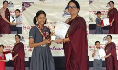 बारामतीतील हरिभाऊ गजानन देशपांडे इंग्लिश मिडीयम स्कूलच्या विद्यार्थ्यांचे 'रंगोत्सव' चित्रकला स्पर्धेत घवघवीत यश