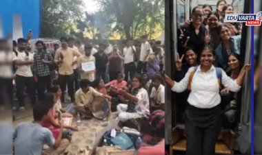 पुण्यातील २०० विद्यार्थ्यांनी 'चलो संसद' आंदोलनासाठी दिल्ली गाठली; शिक्षणमंत्री धर्मेंद्र प्रधान यांनी राजीनामा देण्याची मागणी