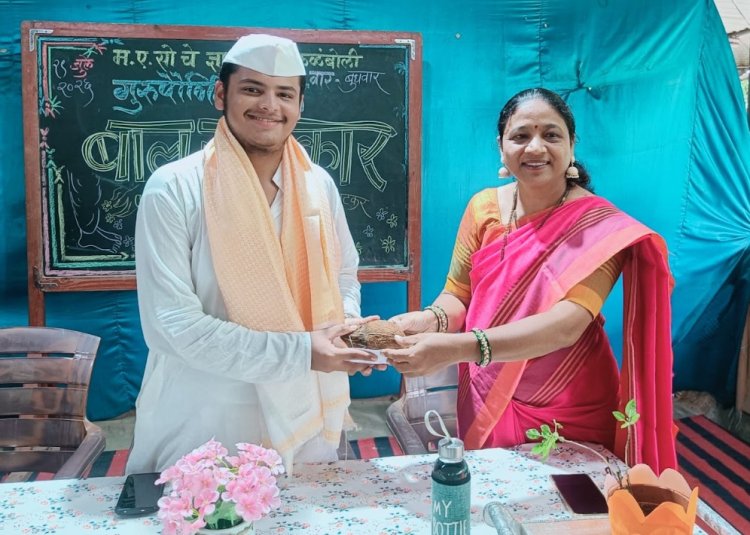 ज्ञानमंदिर, कळंबोली येथे गुरुपौर्णिमेनिमित्त विद्यार्थ्यांसाठी प्रेरणादायी प्रवचन