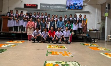 विमलाबाई गरवारे हायस्कूलमध्ये पर्यावरणपूरक रांगोळी स्पर्धा उत्साहात