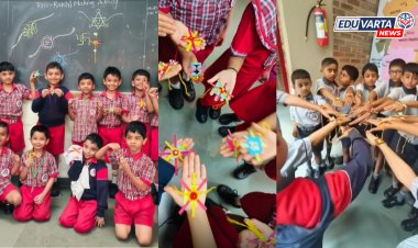 पर्यावरणपूरक राखी निर्मितीतून विद्यार्थ्यांनी दिला निसर्गसंवर्धनाचा संदेश