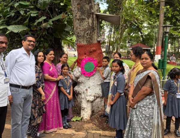 बालशिक्षण मंदिरच्या विद्यार्थ्यांनी साजरे केले पर्यावरणपूरक वृक्ष रक्षाबंधन