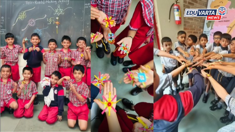 पर्यावरणपूरक राखी निर्मितीतून विद्यार्थ्यांनी दिला निसर्गसंवर्धनाचा संदेश