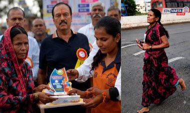 मुलीच्या शिक्षणासाठी ४७ वर्षीय आई अनवाणी पायाने धावली अन् मॅरेथॉन जिंकली